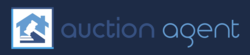 Auction Agent logo: House icon and "auction agent" text.