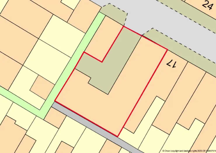 Property site map with a red outline highlighting plot 22.