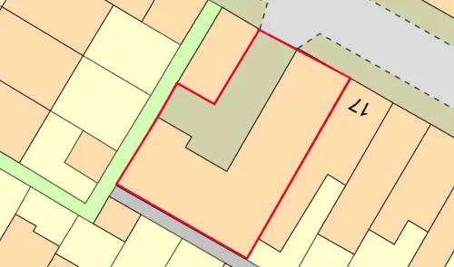 Property site map with a red outline highlighting plot 22.