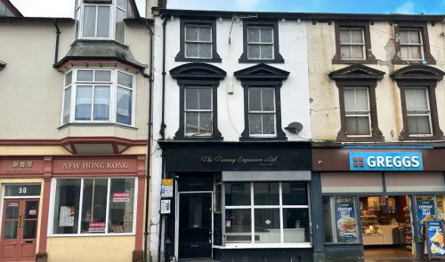 The Tanning Emporium Ltd" storefront between "New Hong Kong" and "Greggs" on a UK high street.